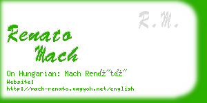 renato mach business card